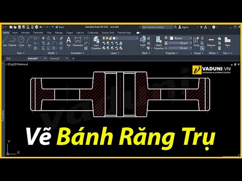 Video Hướng dẫn vẽ bánh răng trụ bằng AutoCAD | Học AutoCAD... - youtube