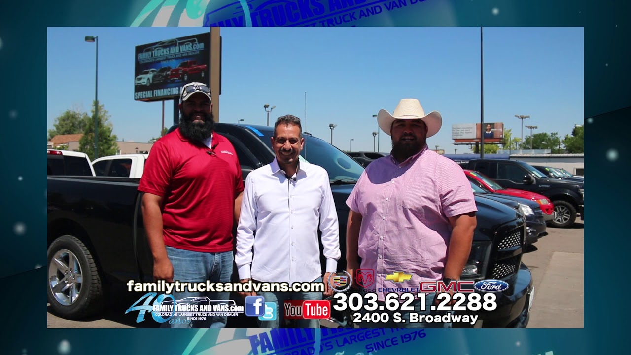 family trucks and vans on broadway 