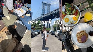 new york city vlog! brunch, brooklyn flea, & blind boxes in flushing queens!