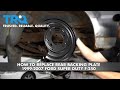 How to Replace Rear Backing Plate 1999-2007 Ford Super Duty F-250