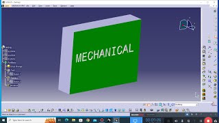 Modeling 3d text in CATIA V5, engraving text in CATIA V5, Part modeling, Drafting, Sketching,