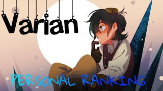 Personal Ranking: Varian