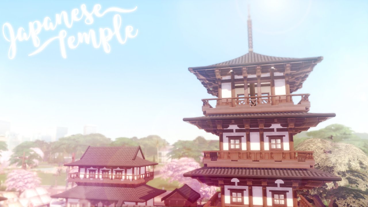 Japanese Temple 🏯 🌸 Redesign Newcrest 1 The Sims 4 Speed Build