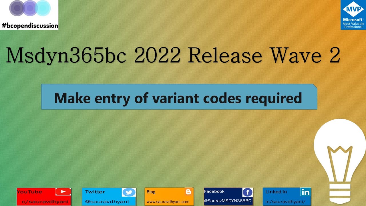 Make entry of variant codes required msdyn365bc YouTube
