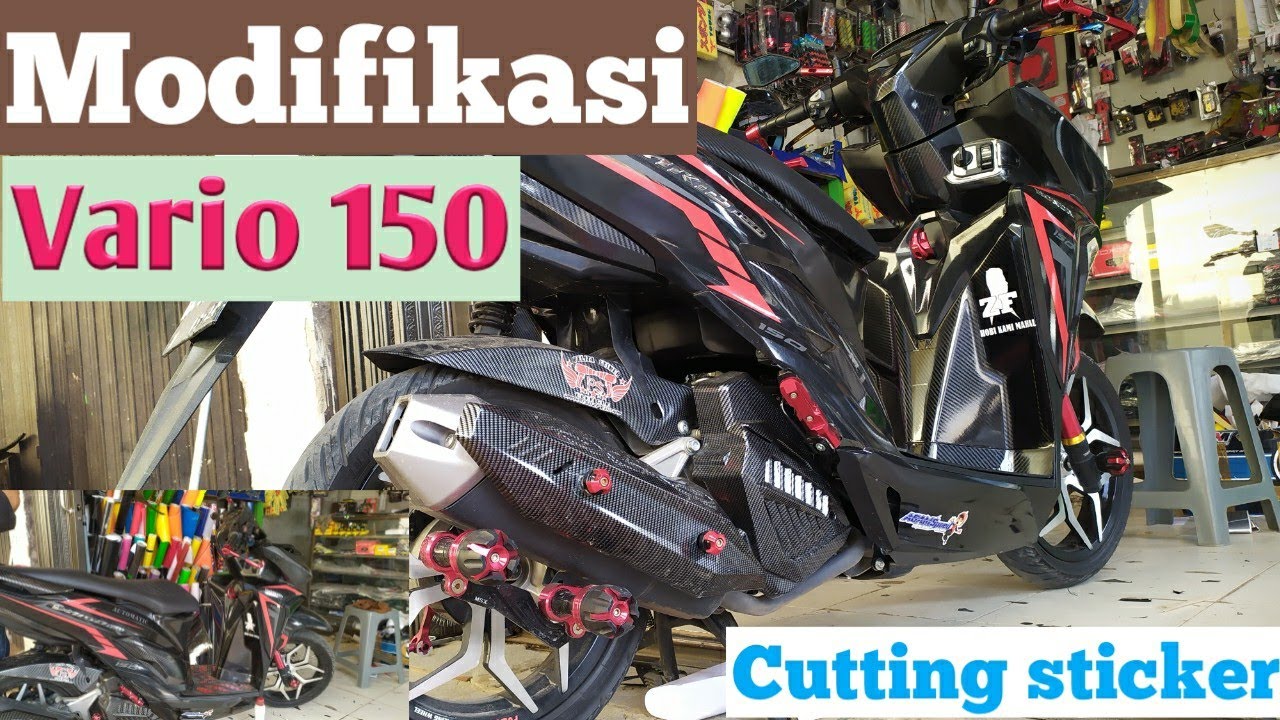 Modifikasi Motor Vario 150 Hitam YouTube