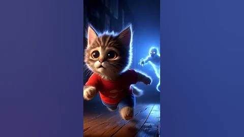 Watch the video about Ghost Vs Kitty 👻 #catvideos #cat #cute #cuteanimals #cutecat #kitten #pets #shorts #funnycats