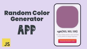 I Created Random Color Generator using HTML, CSS, and JavaScript!