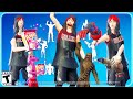 RED ROOTS BILLIE EILISH Fortnite doing all Built-In Emotes and Funny Dances シ