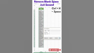Remove Blank Space Just Second || Excel Shortcuts in Minutes
