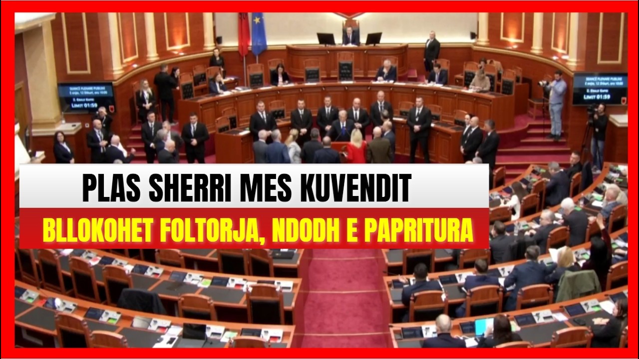 Plas sherri mes Kuvendi, bllokohet foltorja. Deputetët  e rrethojnë. Ndodh e papritura