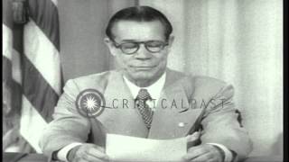 American actor Joe E Brown makes an appeal to the nation to donate blood for the ...HD Stock Footage