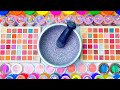 Satisfying Video DIY Making Rainbow Slime Mixing Makeup Cosmetics Glitters Lip Balm ASMR Slime Relax