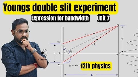 12th physics | Unit 7 | Youngs double slit-Expression for bandwidth| 2nd mid term 2025