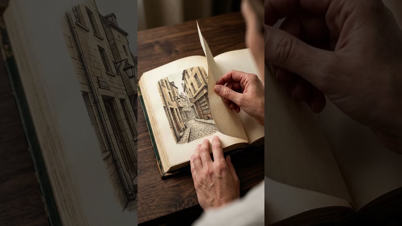 I Opened a Magical Book… and a Tiny Rainy City Came to Life! 🌧️📖 by Magic Frame Ai