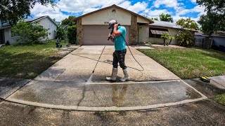 Gave a RANDOM Homeowner a FREE Driveway Pressure Wash