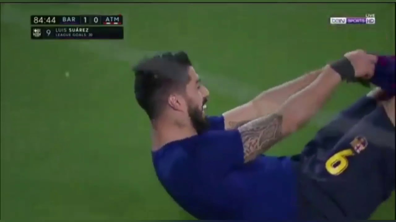 Barcelona vs Atlético Madrid | Suarez's magnificent goal in the Orplaque HD