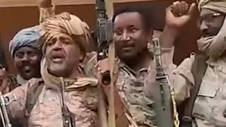 ظهور ثلاثة من كبار قادة الدعم السريع اليوم عادل حامد دقلو،إدريس حسن،قائد غرب دارفور موسي حامد أمبيلو