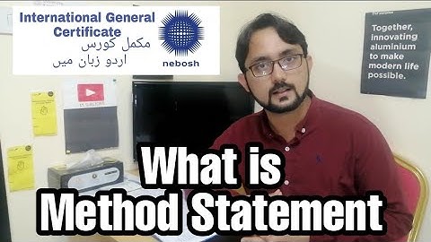 What is Method Statement | Why it is Important in HSE plan | Lecture # 15