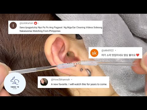 ASMR || Ear Cleaning With Silicone Sticky Swab || シリコン粘着綿棒で耳かき