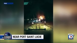 Deputy in Palm Beach County saves driver from burning vehicle