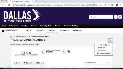 Adding External Training to Cornerstone