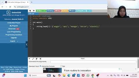 PROGRAM ARRAY 1 DIMENSI MENYIMPAN BEBERAPA NAMA BUAH, LALU NENAMPILKANNYA BESERTA NOMOR INDEXNYA