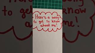 Here's a song to get to know about me! #drawing #song #fyp #artist