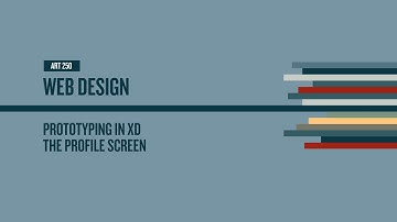 Prototyping the Profile screen in Adobe XD