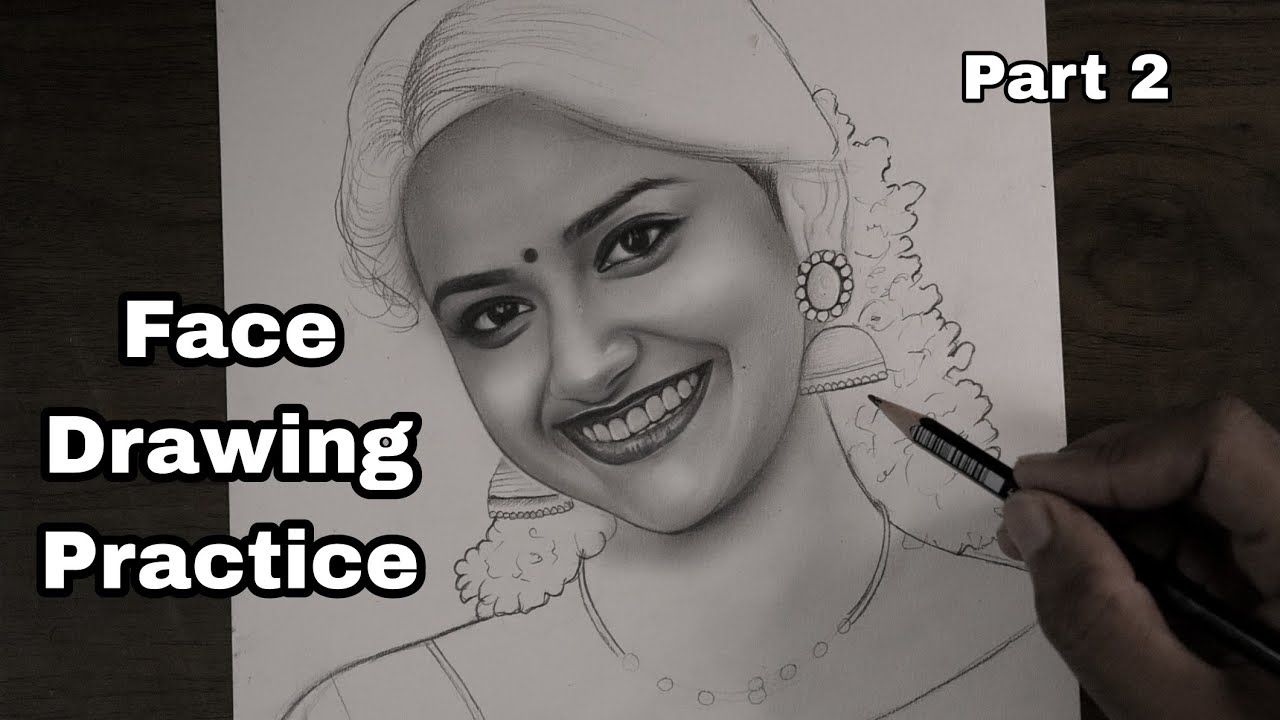 Face drawing practice for beginners | kreethysuresh face drawing ...