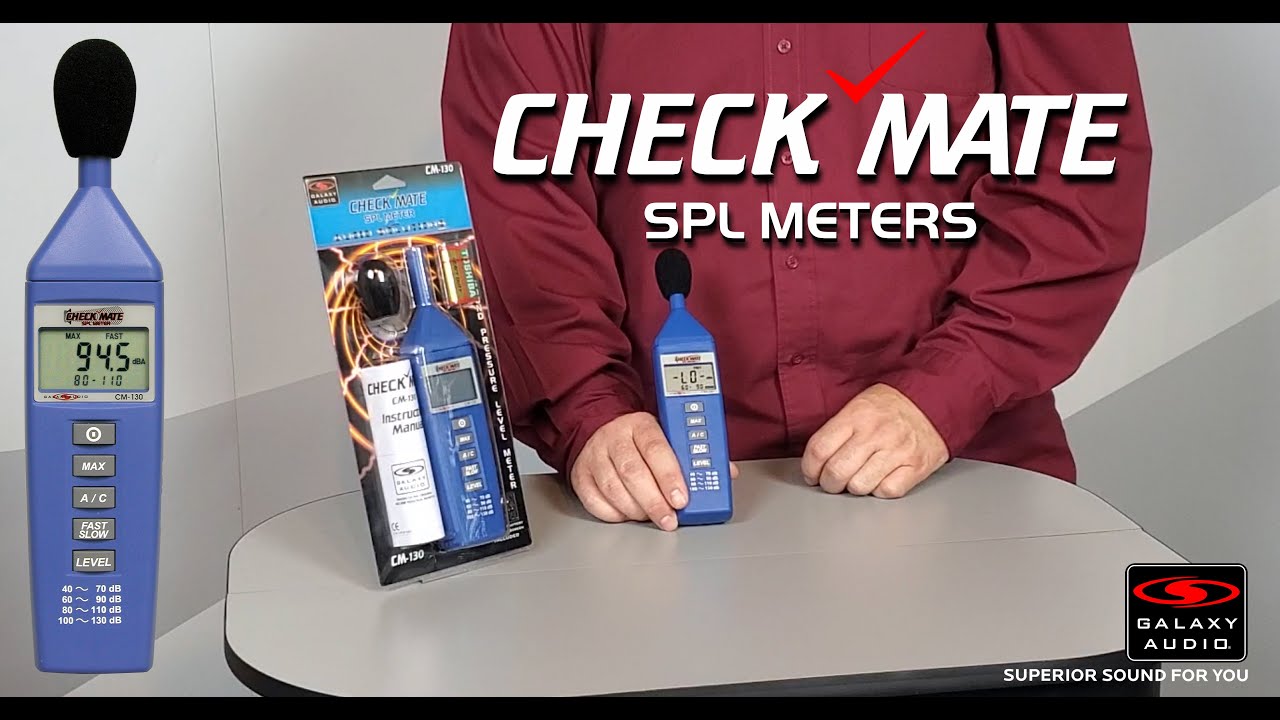 The Check Mate CM-130 Sound Pressure Level Meter by Galaxy Audio - YouTube