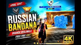 🔥 Dhanda Nyoliwala - Russian Bandana 😎 | Free Fire CapCut Edit 🔥 #shorts