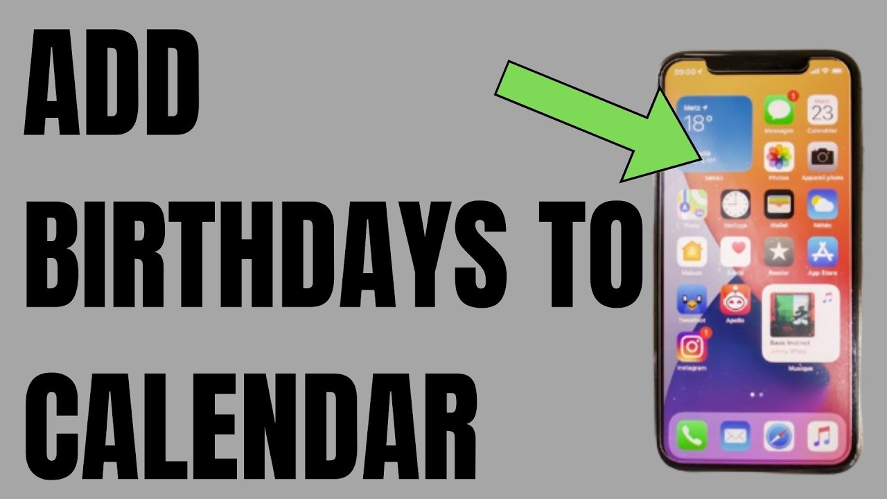 How To Add Birthdays To IPhone Calendar YouTube