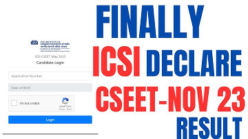 FINALLY ICSI DECLARE CSEET NOVEMBER 2023 EXAM RESULT