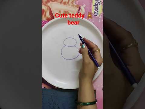 teddy bear 🧸🧸 drawing with the help of number 8#viral #drawing #youtubeshorts