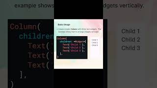 Column Widget in Flutter #devcode