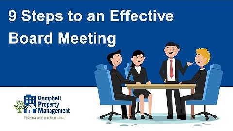 9 Steps To An Effective Board Meeting Webinar - Campbell Property Management