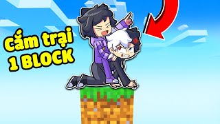 Noob Ruby Thử Thách 24h " CẮM TRẠI 1 BLOCK " Cùng Với Anh Siro Đầy Bất Ổn Ở Trong Minecraft !?😓⛺