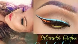 @auroramakeup -Delineador Grafico (Graphic Eyeliner @ssssamanthaa inspiration)