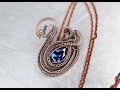 Swan wire wrap tutorial and jewelry making DIY kit, step by step pattern