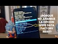 No me aparece la opcin wipe data factory reset