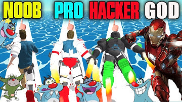 NOOB vs PRO vs HACKER vs GOD in Full Metal 3D| With Oggy And Jack