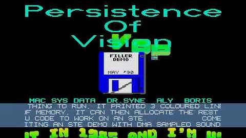 filler demo by persistence of vision for Atari ST