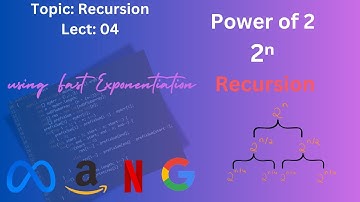 Optimized Power of 2 Using Recursion | Fast Exponentiation | Recursion Series