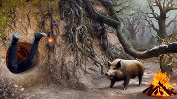 Building a Secret Dugout for Survival in the Wild Boar’s Lair