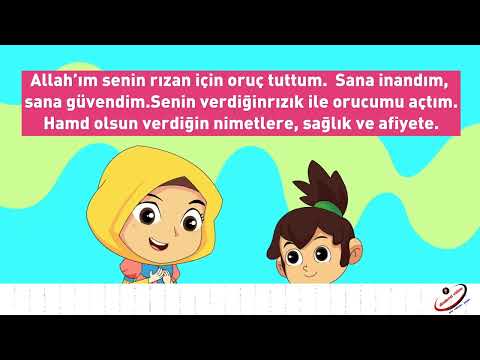 çocuklar için,animasyonlu  iftar duası - dindersi video