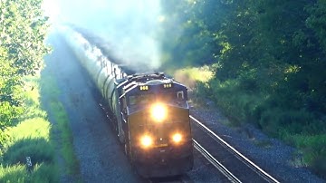 CSX Train Overhead View! Amtrak Yellow 50th Anniversary Unit! BNSF Train Coming At You + More Trains