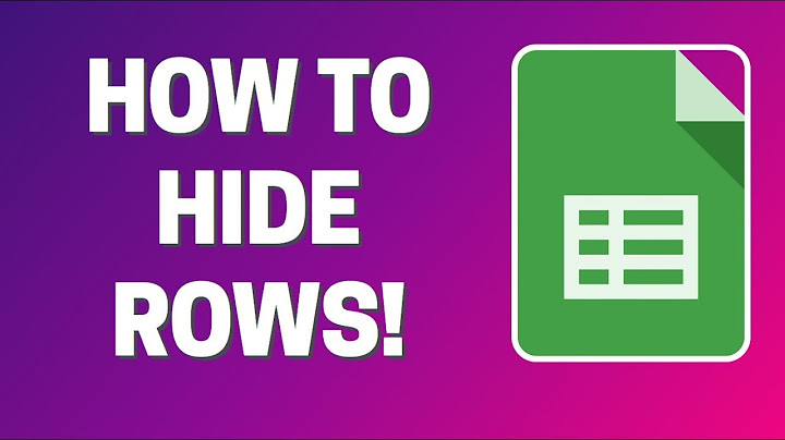 How to conditionally hide rows in Google Sheets