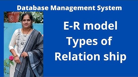 types of relationship in E-R model | unary, binary, ternary, n-ary relation ship
