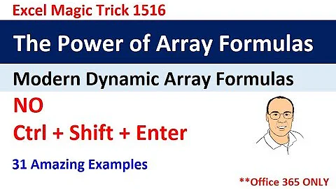 Comprehensive Excel Dynamic Array Formula Lesson: The Power of Array Formulas (EMT 1516) - DayDayNews