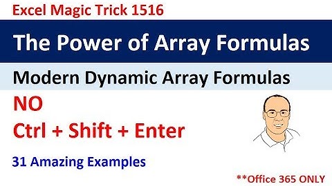 Comprehensive Excel Dynamic Array Formula Lesson: The Power of Array Formulas (EMT 1516)